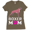 love boxer dog mom funny Ladies Fitted T-Shirt