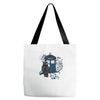 Owl And Tardis Tote Bags