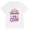 Celebrating With the 5th Birthday Queen V-Neck Tee