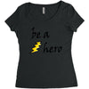 be a hero Women's Triblend Scoop T-shirt