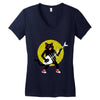 rock cat Women's V-Neck T-Shirt