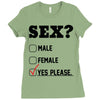 Sex Yes Please Ladies Fitted T-Shirt