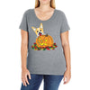 corgi pumpkin Ladies Curvy T-Shirt