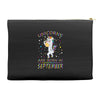 Unicorns are born in September Accessory Pouches