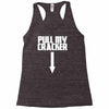 pull my cracker funny xmas christmas Racerback Tank