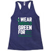 i wear emerald green for liver cancer awareness Racerback Tank