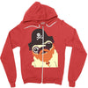 pug in a crew Zipper Hoodie