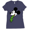 mickey puke Ladies Fitted T-Shirt