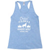 chill hungry wolf Racerback Tank