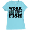 work is for people Ladies Fitted T-Shirt