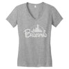 bridesmaid disney castle Women's V-Neck T-Shirt