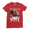 Honor Those Who Place Their Life On The Line Ladies Fitted T-Shirt