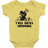 trex hates swimming Baby Onesie
