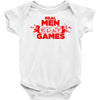 real men and women play games Baby Onesie