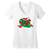 stealingchristmas2 Women's V-Neck T-Shirt