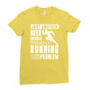 beer drinker with a running problem Ladies Fitted T-Shirt
