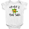 world's best sister with flowers Baby Bodysuit