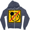 not the face Zipper Hoodie