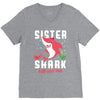 sister shark doo doo doo family matching V-Neck Tee