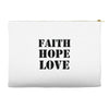 faith hope love Accessory Pouches