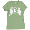 letter e with wings Ladies Fitted T-Shirt