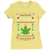 smoke weed every christmas Ladies Fitted T-Shirt