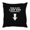 This is My Last One Seriously Throw Pillow