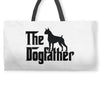 the dogfather boxer Weekender Totes
