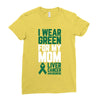 i wear green for my mom liver cancer awareness Ladies Fitted T-Shirt