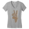 peace to africa Women's V-Neck T-Shirt