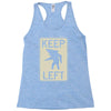 keep left shark Racerback Tank