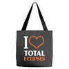 I Heart Total Eclipses Tote Bags