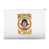 smart strong sensual woman Accessory Pouches