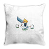 mighty hero atop a chicken Throw Pillow