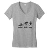 swim bike and run Women's V-Neck T-Shirt