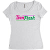 TEENFRESH Women's Triblend Scoop T-shirt