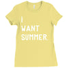 i want summer Ladies Fitted T-Shirt