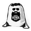 happy father's day Drawstring Bags