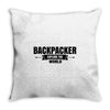 Backpacker Explore The World Throw Pillow
