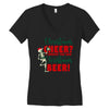 christmas cheer i thought you said christmas beer Women's V-Neck T-Shirt