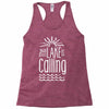 the lake is calling Racerback Tank
