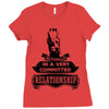 I Am Doberman Pinscher Actually In A Very Commited Relationship Ladies Fitted T-Shirt