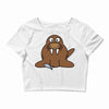 cokelat animal Crop Top