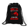 short and fat Drawstring Bags