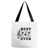 Best Dad Ever Funny Music Note Tote Bags