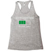 low battery introvert pun humor Racerback Tank