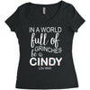 in a world full of grinches be a cindy lou who Women's Triblend Scoop T-shirt