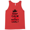 keep calm and where's carl tshirt the walking zombie tee apocalypes fu Tank Top