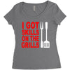 got skills on the grills apron Women's Triblend Scoop T-shirt