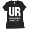 underground resistence Ladies Fitted T-Shirt